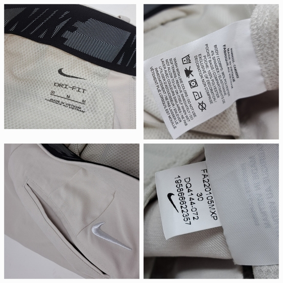 NEW Nike Men's Golf Shorts Flex Dri-Fit Bone Size 30W Actual 31 x 10.5" Inseam - Picture 4 of 13